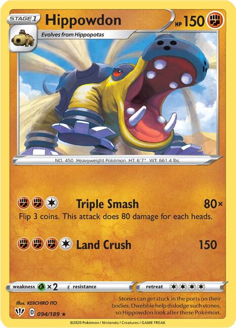 [Reverse Holo] DAA 094/189 Hippowdon R