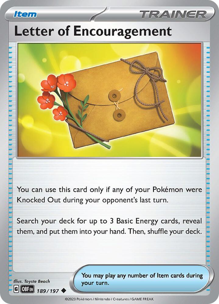[Reverse Holo] OBF 189/197 Letter of Encouragement U