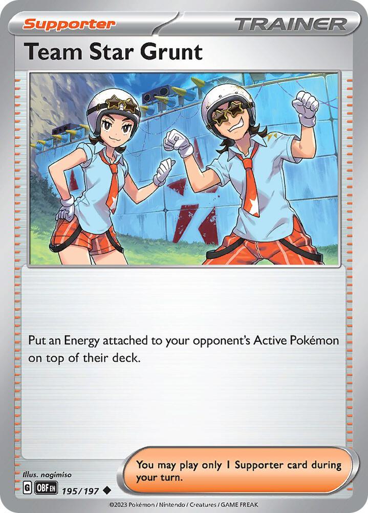[Reverse Holo] OBF 195/197 Team Star Grunt U