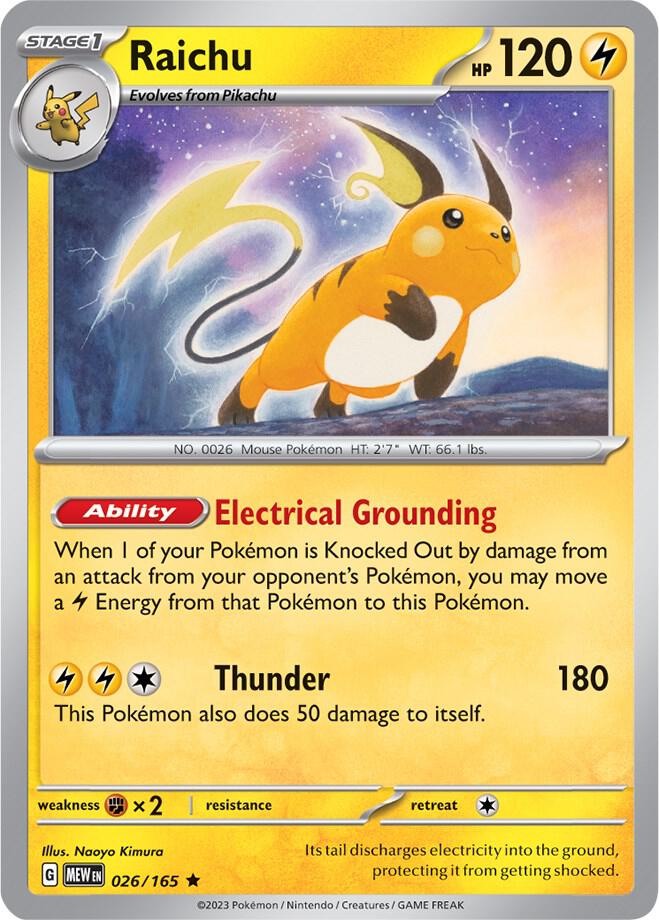 [Reverse Holo] MEW 026/165 Raichu R