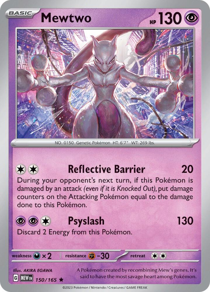 [Reverse Holo] MEW 150/165 Mewtwo R