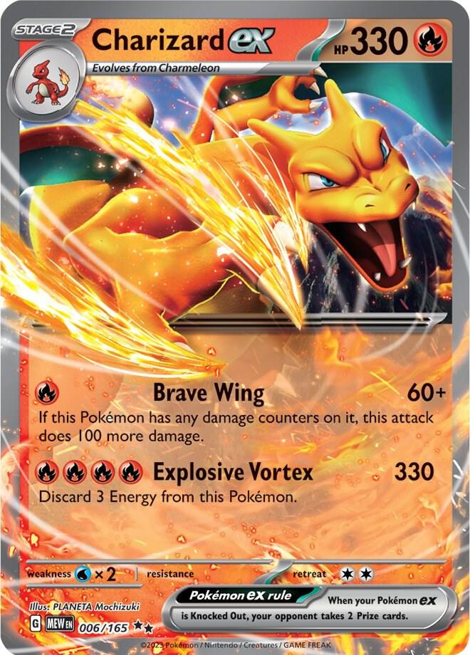 MEW 006/165 Charizard ex RR