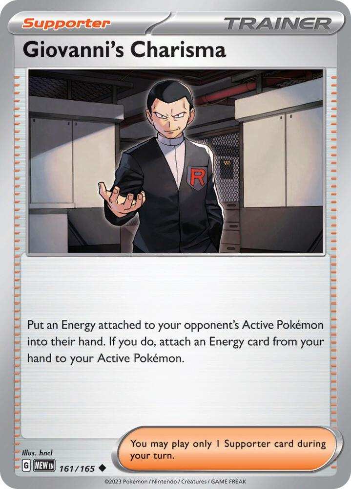 [Reverse Holo] MEW 161/165 Giovanni's Charisma U