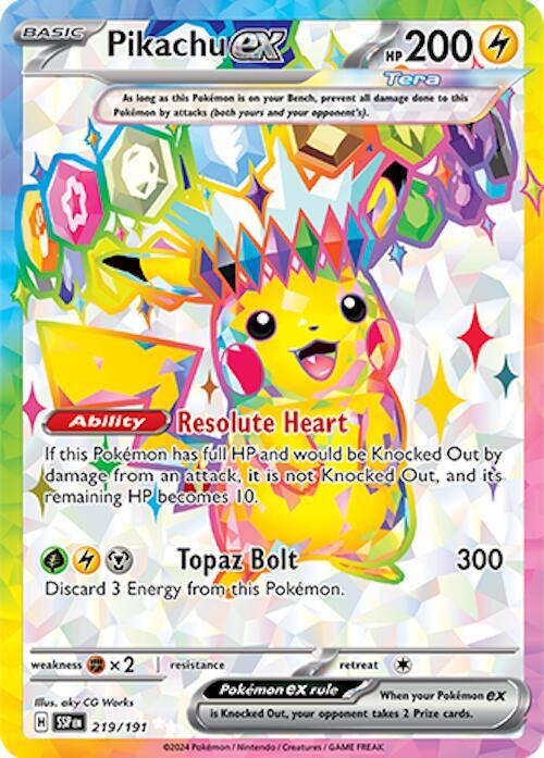 SSP 219/191 Pikachu ex SR