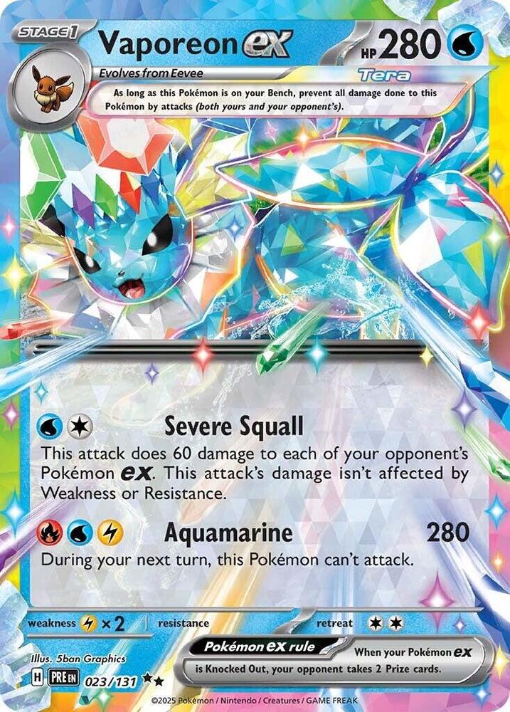PRE 023/131 Vaporeon ex RR