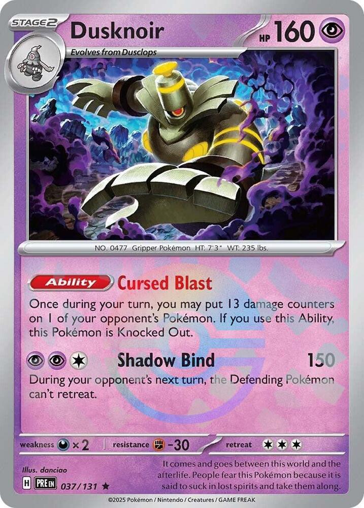[Reverse Holo - Poke Ball] PRE 037/131 Dusknoir R