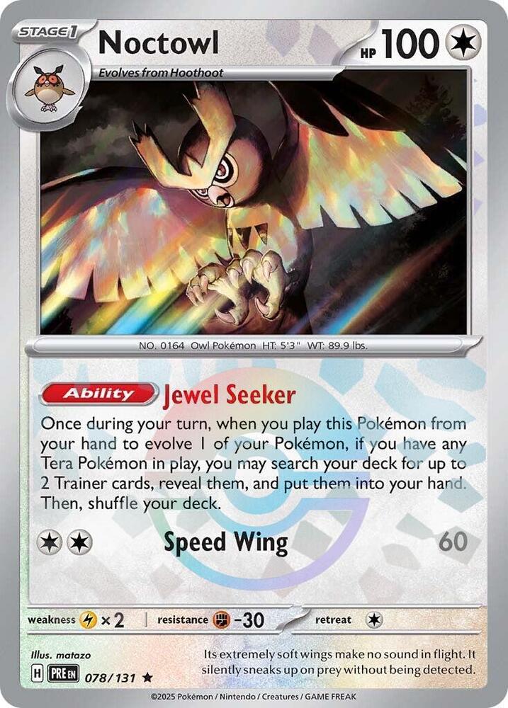 [Reverse Holo - Poke Ball] PRE 078/131 Noctowl R