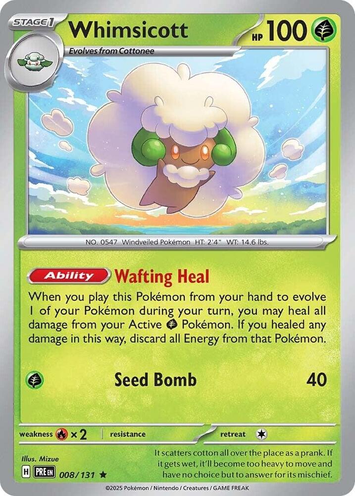 [Reverse Holo] PRE 008/131 Whimsicott R