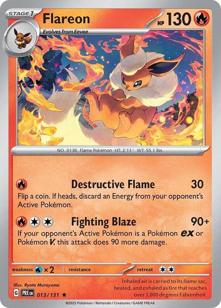 [Reverse Holo] PRE 013/131 Flareon R