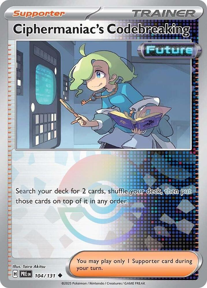 [Reverse Holo - Poke Ball] PRE 104/131 Ciphermaniac's Codebreaking U