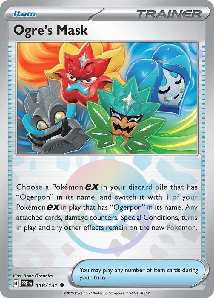 [Reverse Holo - Poke Ball] PRE 118/131 Ogre's Mask U