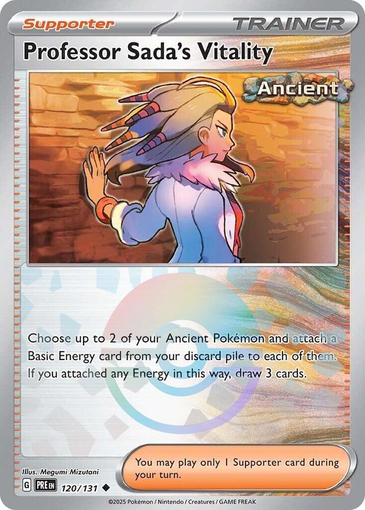 [Reverse Holo - Poke Ball] PRE 120/131 Professor Sada's Vitality U