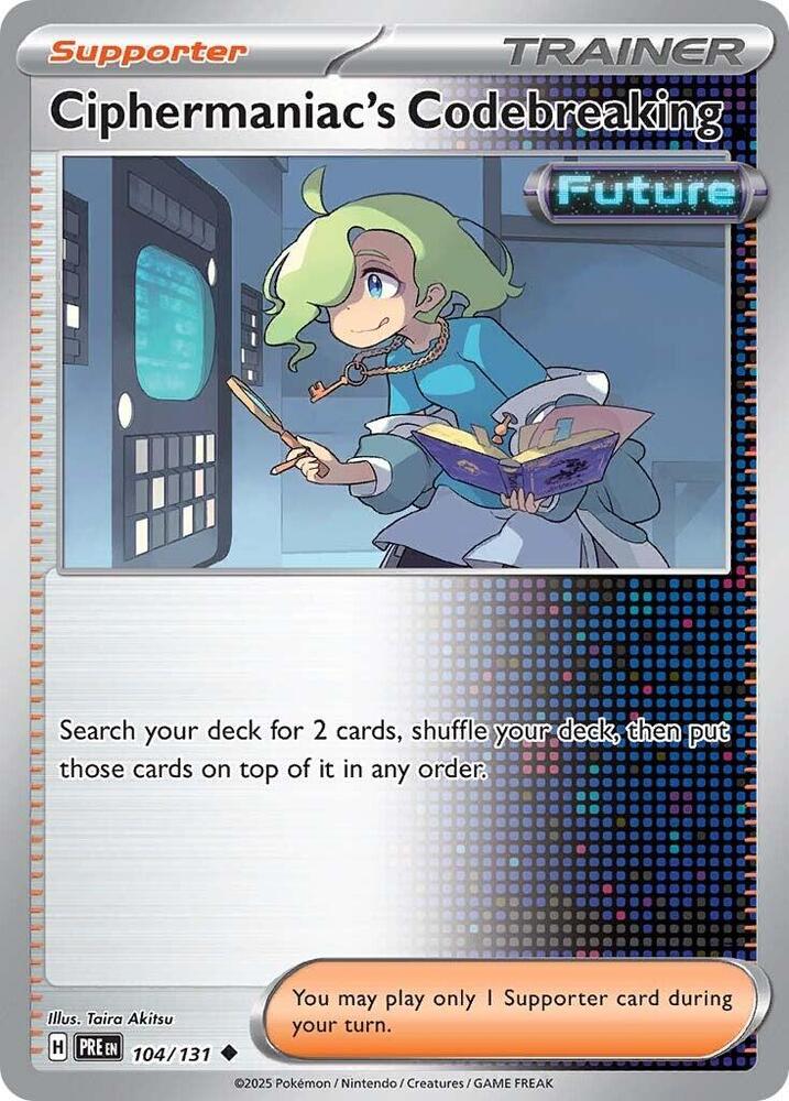 [Reverse Holo] PRE 104/131 Ciphermaniac's Codebreaking U