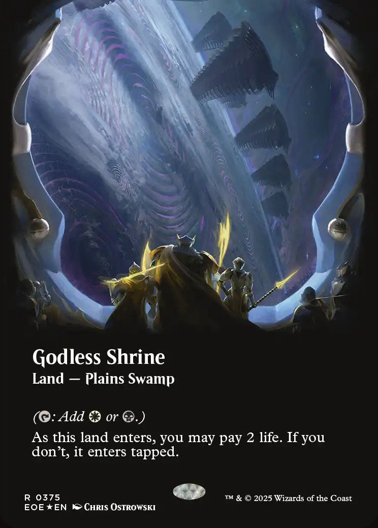 [Foil] EOE 375 Godless Shrine (0375 - Borderless Galaxy Foil) R