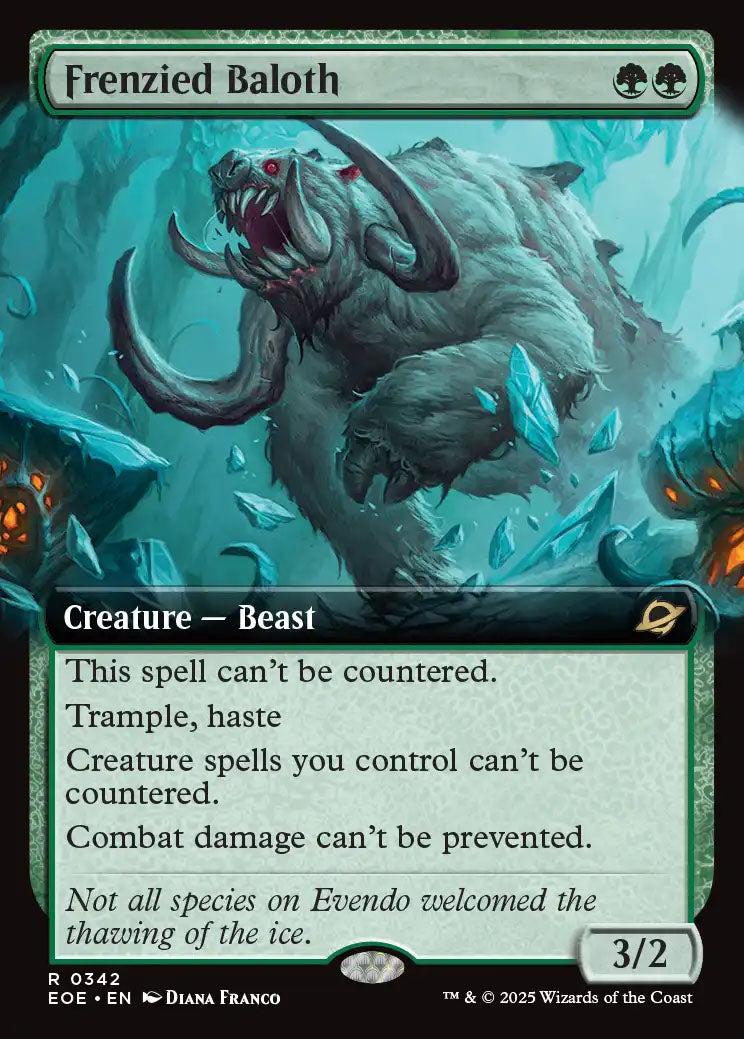 [Foil] EOE 342 Frenzied Baloth (0342 - Extended Art) R