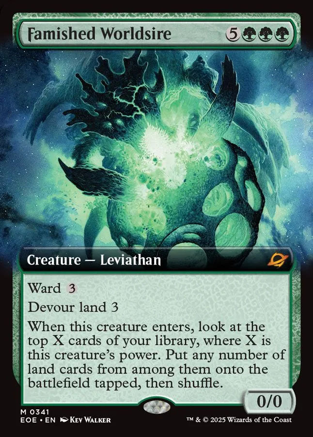 [Foil] EOE 341 Famished Worldsire (0341 - Extended Art) M