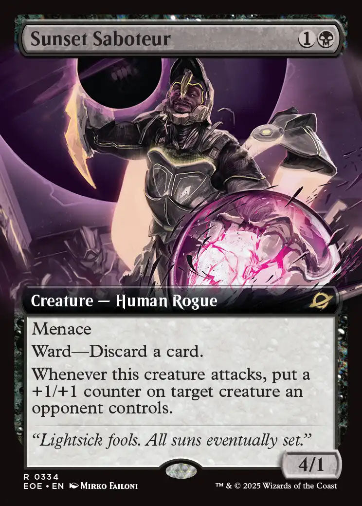 [Foil] EOE 334 Sunset Saboteur (0334 - Extended Art) R