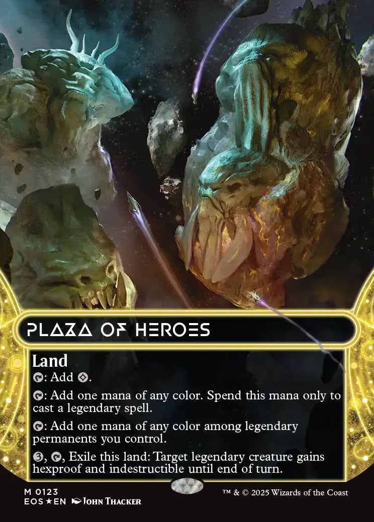 [Foil] EOS 123 Plaza of Heroes (0123 - Borderless Galaxy Foil) M