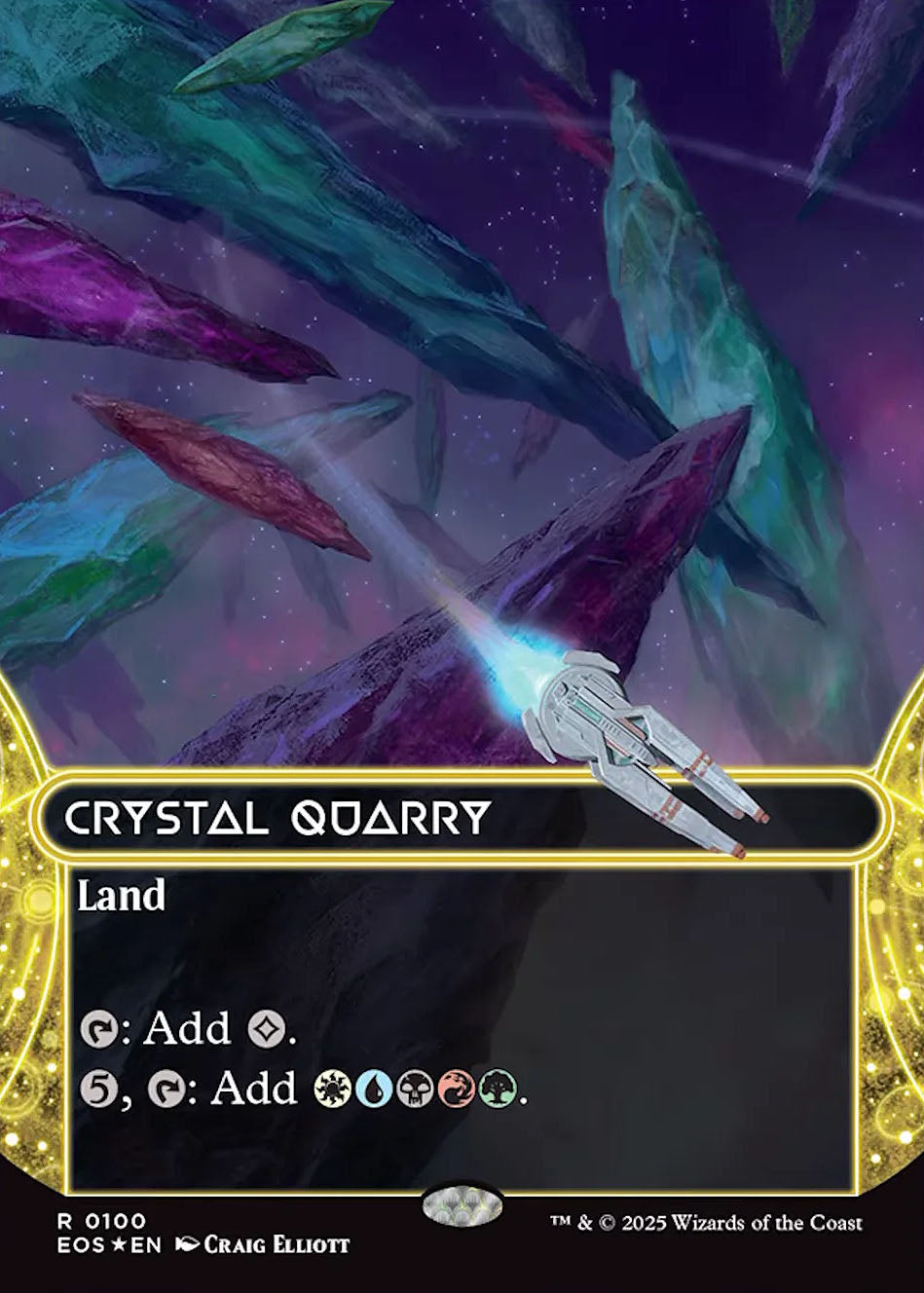 [Foil] EOS 100 Crystal Quarry (0100 - Borderless Galaxy Foil) R