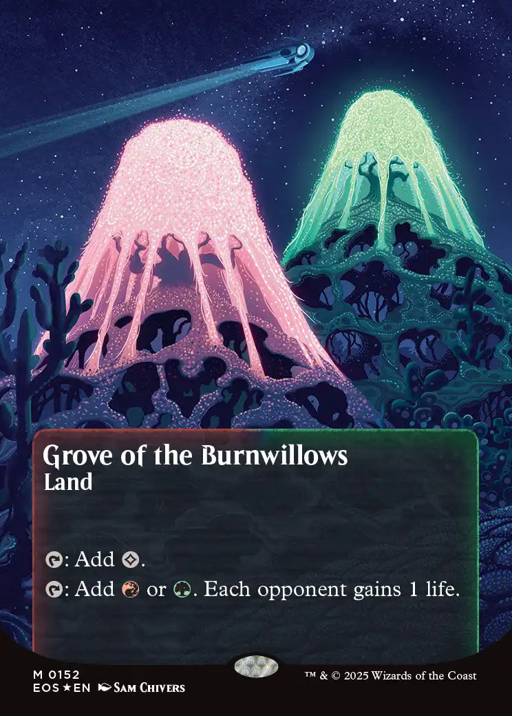 [Foil] EOS 152 Grove of the Burnwillows (0152 - Borderless Poster Galaxy Foil) M