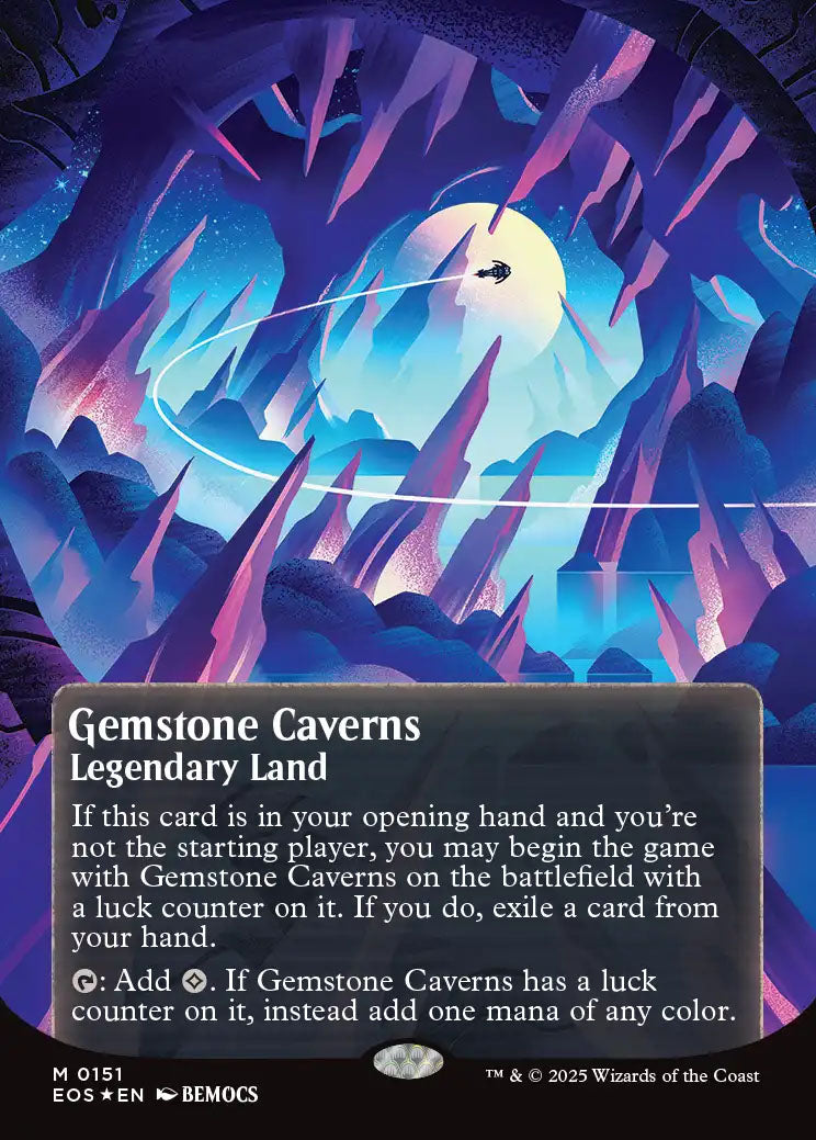 [Foil] EOS 151 Gemstone Caverns (0151 - Borderless Poster Galaxy Foil) M