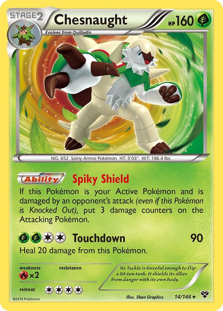 [Reverse Holo] XY 14/146 Chesnaught RH