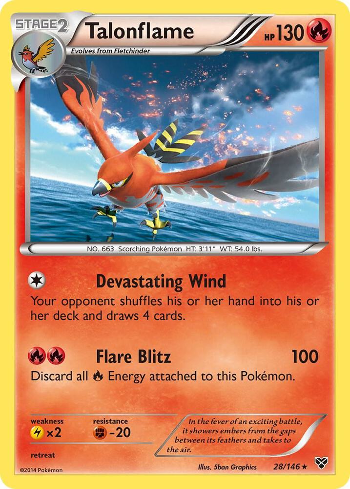[Reverse Holo] XY 28/146 Talonflame RH