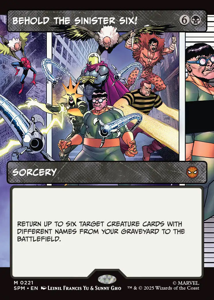 [Foil] SPM 221 Behold the Sinister Six! (0221 - Borderless) M