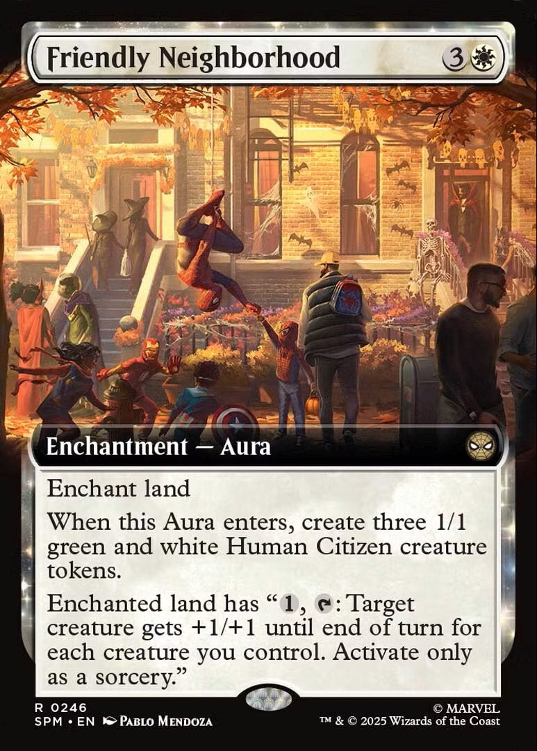 [Foil] SPM 246 Friendly Neighborhood (0246 - Extended Art) R