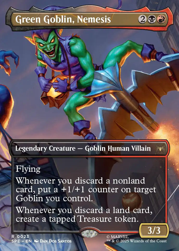 [Foil] SPE 023 Green Goblin, Nemesis (0023 - Borderless) R
