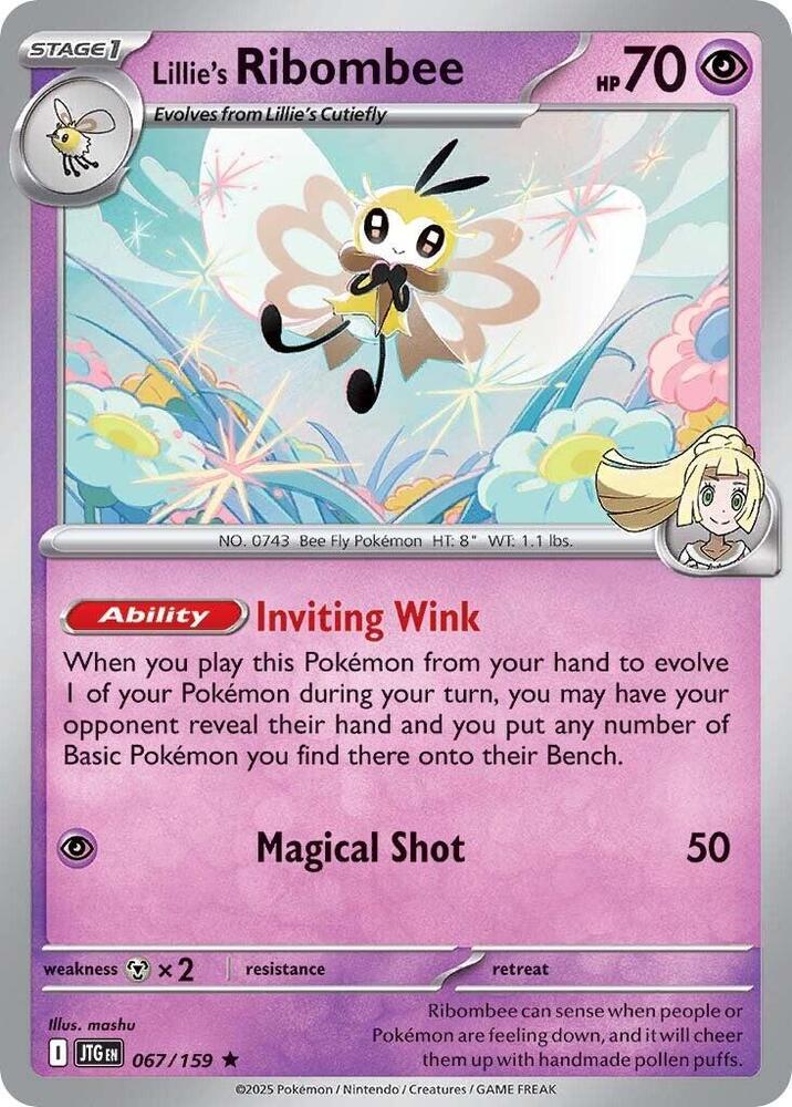 [Reverse Holo] JTG 067/159 Lillie's Ribombee R