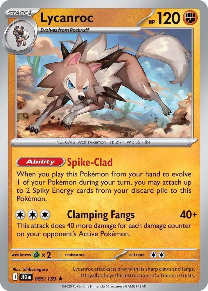 [Reverse Holo] JTG 085/159 Lycanroc R