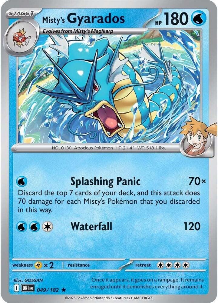[Reverse Holo] DRI 049/182 Misty's Gyarados R