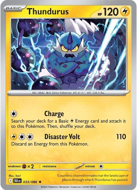 [Reverse Holo - Master Ball] BLK 033/086 Thundurus R