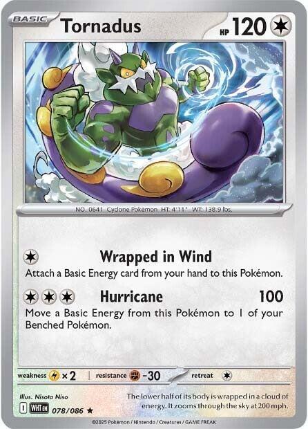 [Reverse Holo - Poke Ball] WHT 078/086 Tornadus R