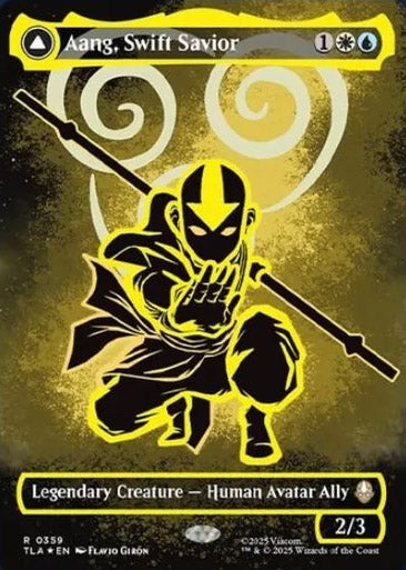 [Foil] TLA 359 Aang, Swift Savior (0359 - Borderless Neon Ink) R