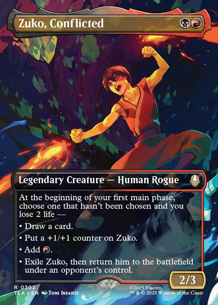 [Foil] TLA 302 Zuko, Conflicted (0302 - Borderless) R