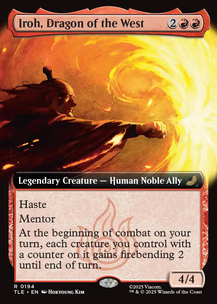 [Foil] TLE 194 Iroh, Dragon of the West (0194 - Extended Art) R