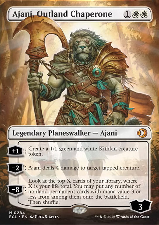 ECL 284 Ajani, Outland Chaperone (0284 - Borderless) M