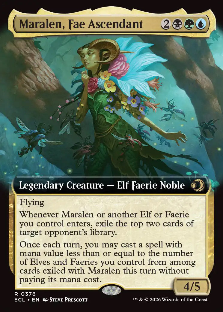 [Foil] ECL 376 Maralen, Fae Ascendant (0376 - Extended Art) R