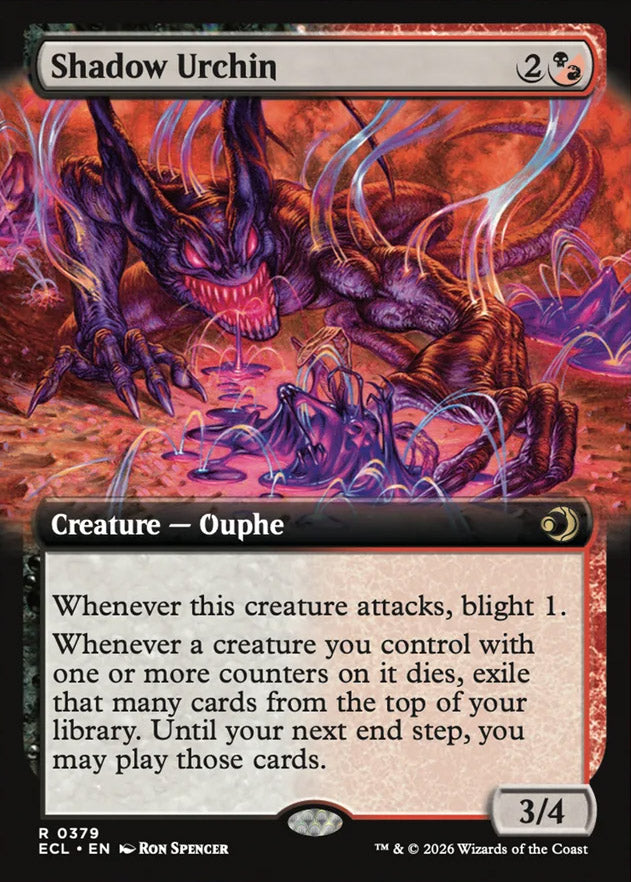 [Foil] ECL 379 Shadow Urchin (0379 - Extended Art) R
