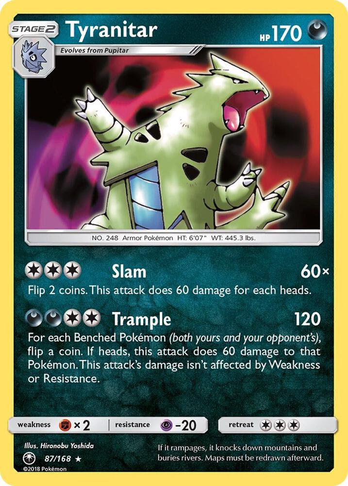 [Reverse Holo] CES 87/168 Tyranitar RH