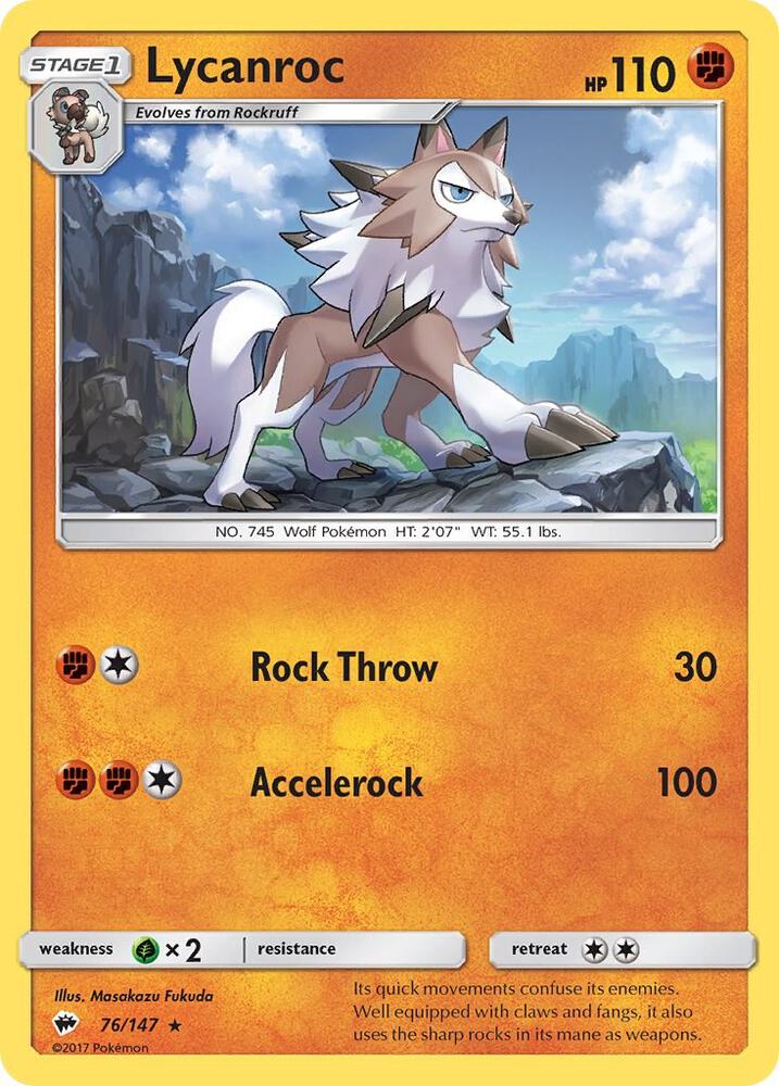 [Reverse Holo] BUS 76/147 Lycanroc R