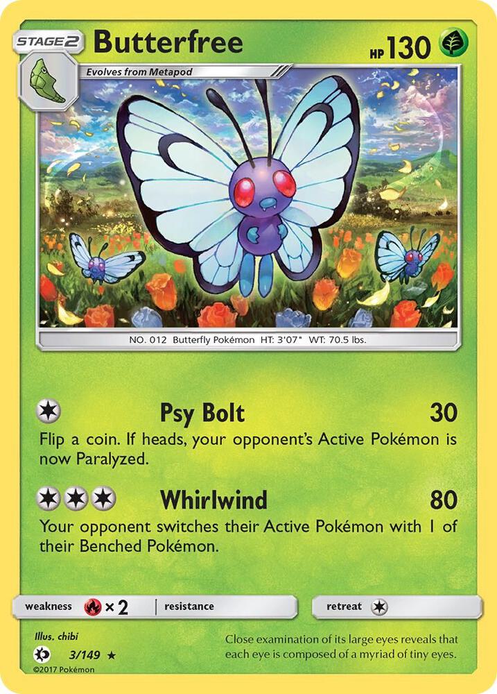 [Reverse Holo] SUM 3/149 Butterfree R