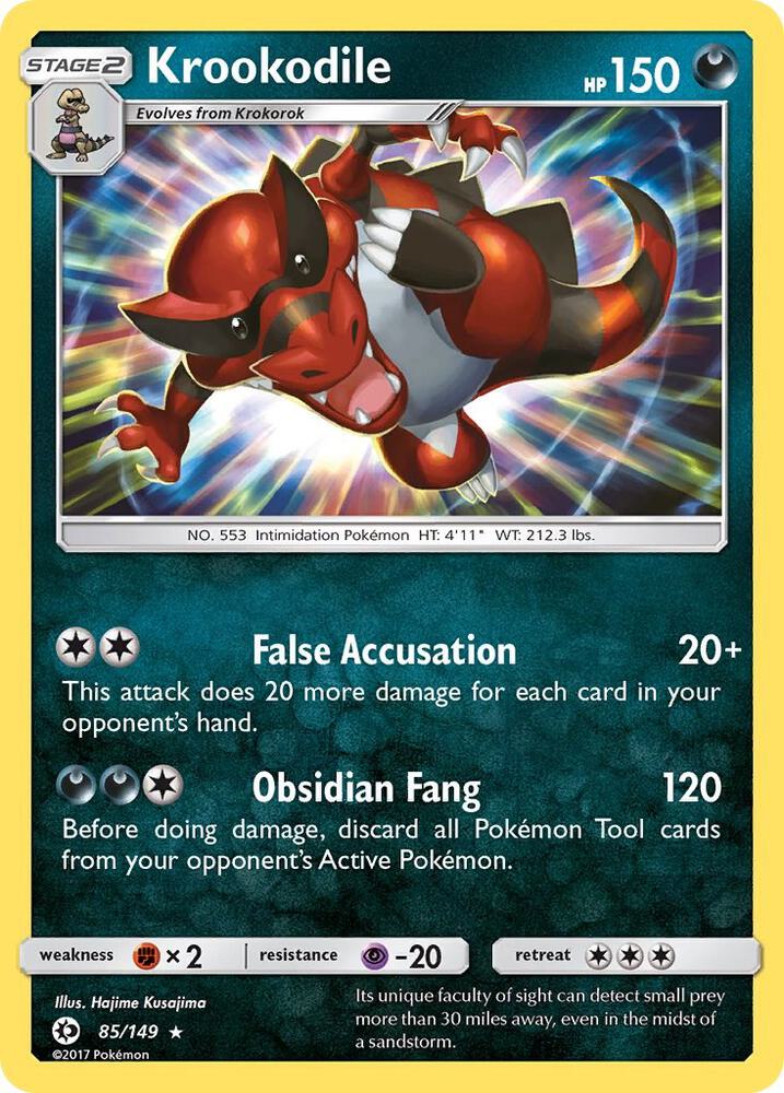 [Reverse Holo] SUM 85/149 Krookodile RH