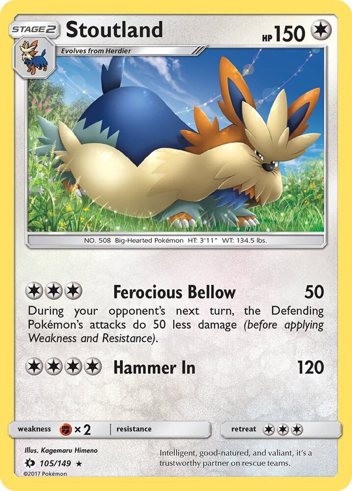 [Reverse Holo] SUM 105/149 Stoutland R