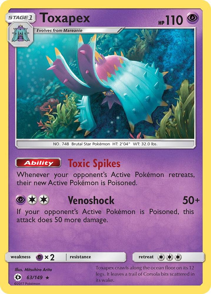[Reverse Holo] SUM 63/149 Toxapex RH